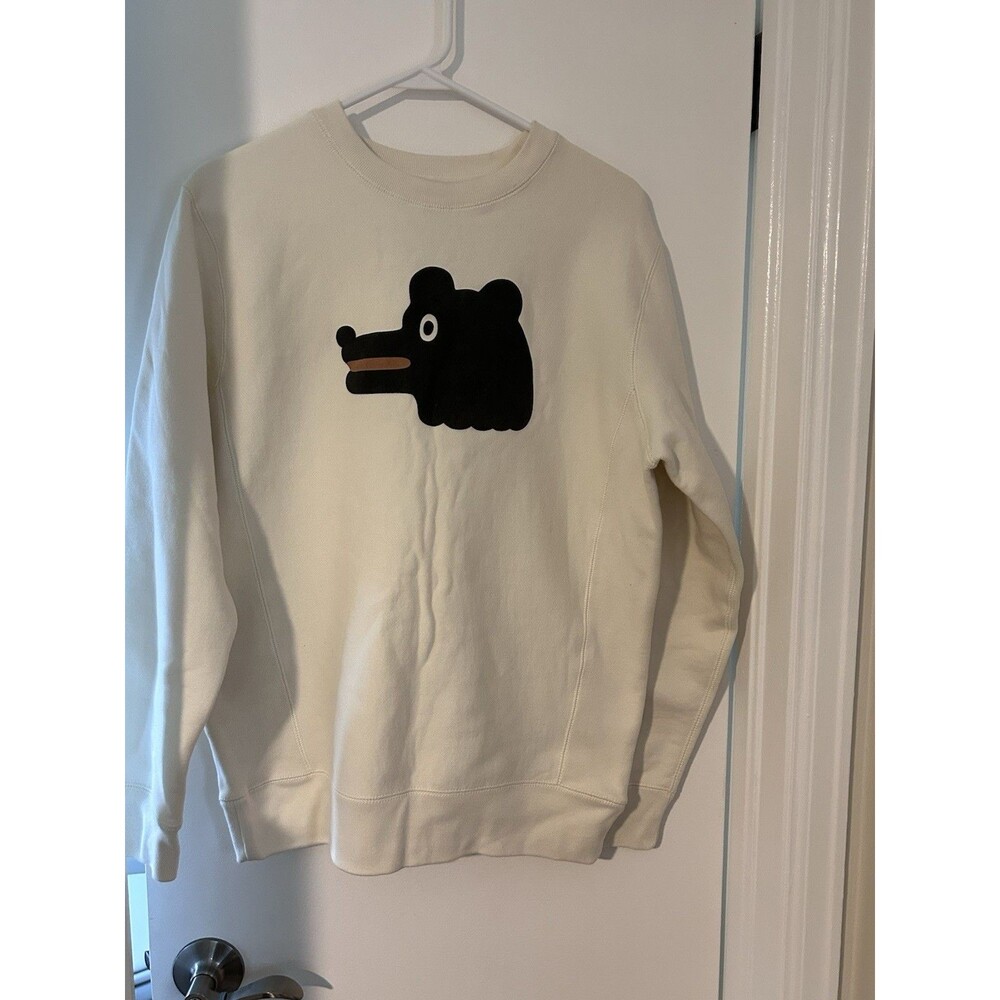 Yarrow Goods Men’s Crewneck Sweatshirt  Size XS  Cream Bear